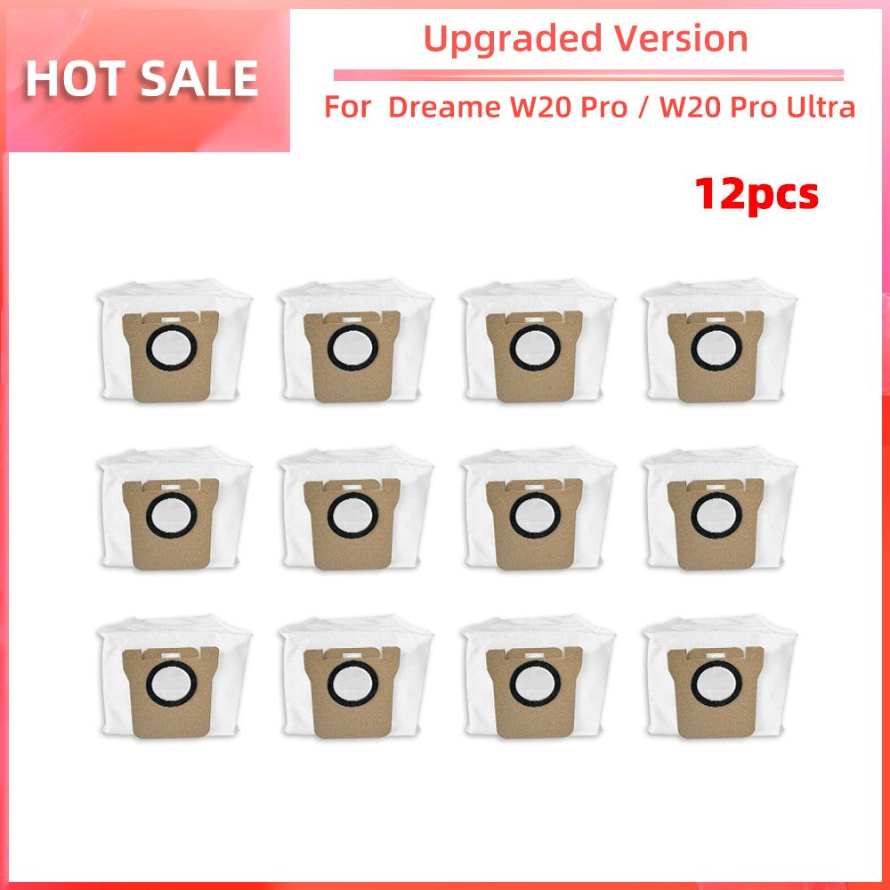 Compatible for Dreame W20 Pro / W20 Pro Ultra Brush HEPA Filter Mop Pad Dust Bag Replacement Spare Parts Accessories