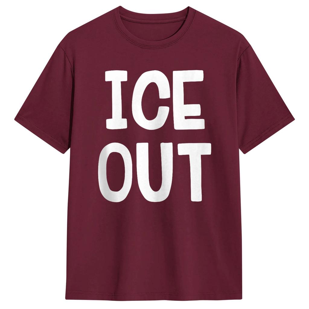 ICE Out TShirt for Unisex  Leisure 100 Cotton Tee Shirt Round Neck Short Sleeve T Shirt New Arrival Clothing