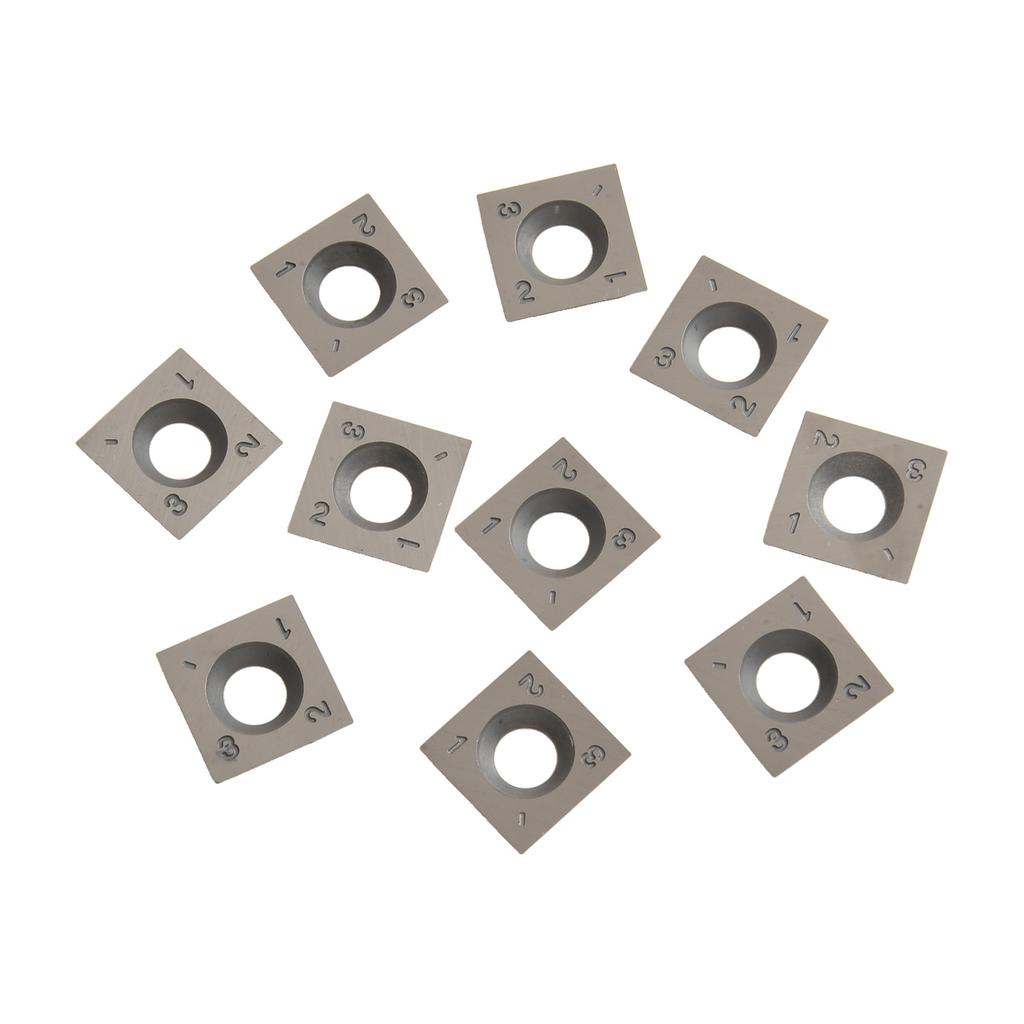 Deset kusů karbidových vložek fréz pro přesné soustružení dřeva Rozměry 15X15X2 5MM s ostřím