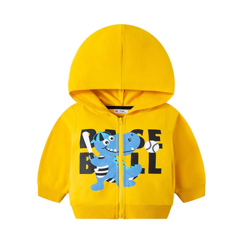Stylish Baby Cartoon Cotton Hoodie for Kids - Thin Boys Outerwear Sweatshirt Cardigan 90 cm
