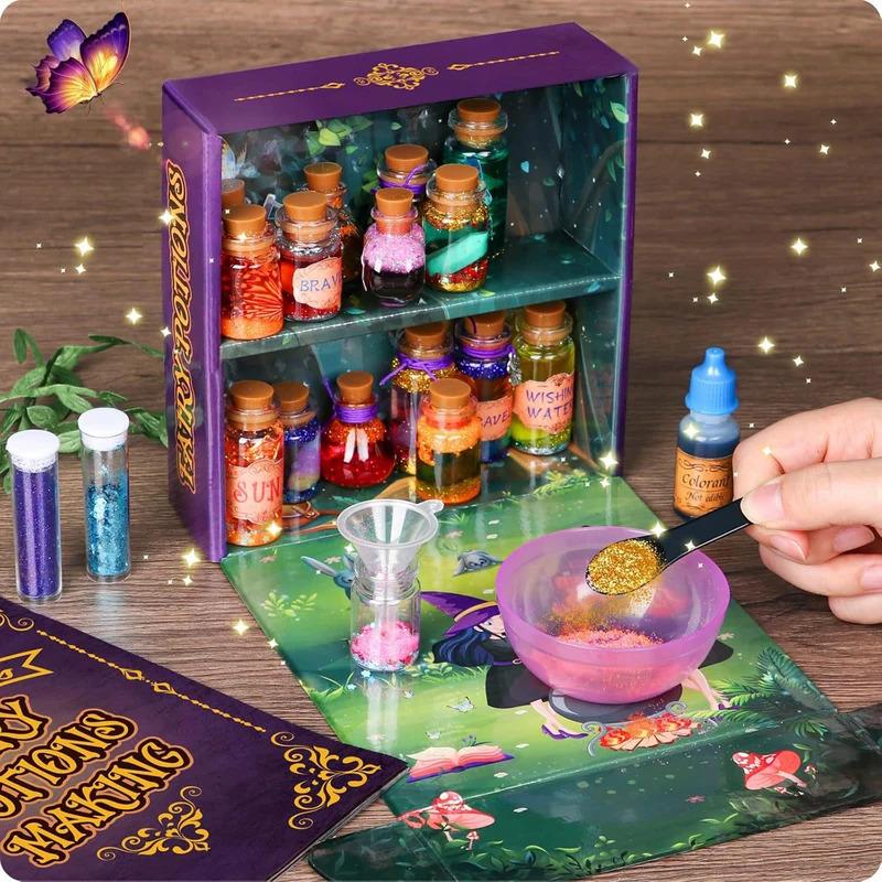 Witch'S Brew Diy Potion Set, Creative Fantasy Role Play Toy For Kids, Safe Washable Science Experiment Kit Perfect Birthday Gift