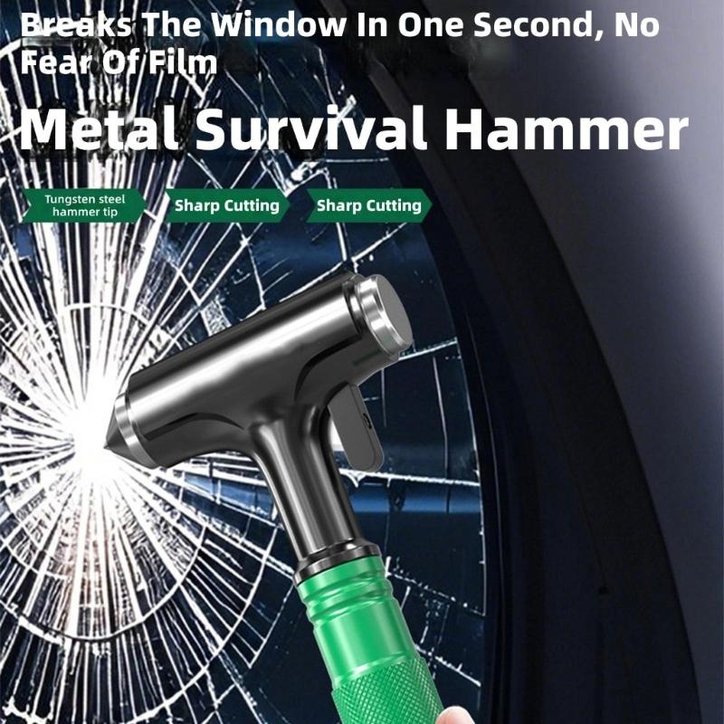 Compact Emergency Tool Featuring Window Breaker Seat Belt Cutter and Safety Hammer Suitable for Car Safety Easy to Use