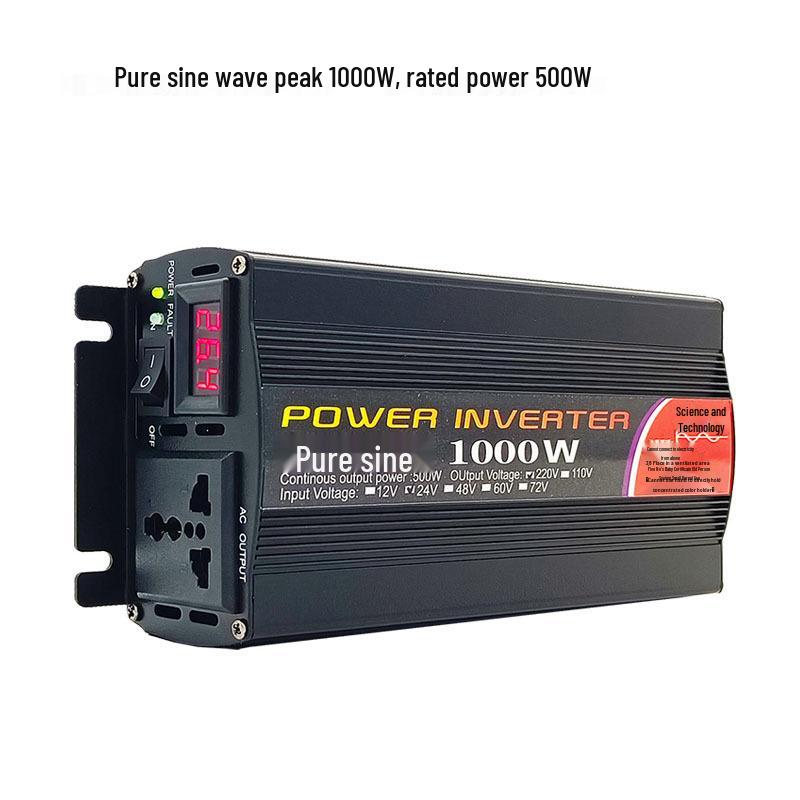 Smart Pure Sine Wave Inverter: 12V/24V/48V/60V to 230V for Car and Home.