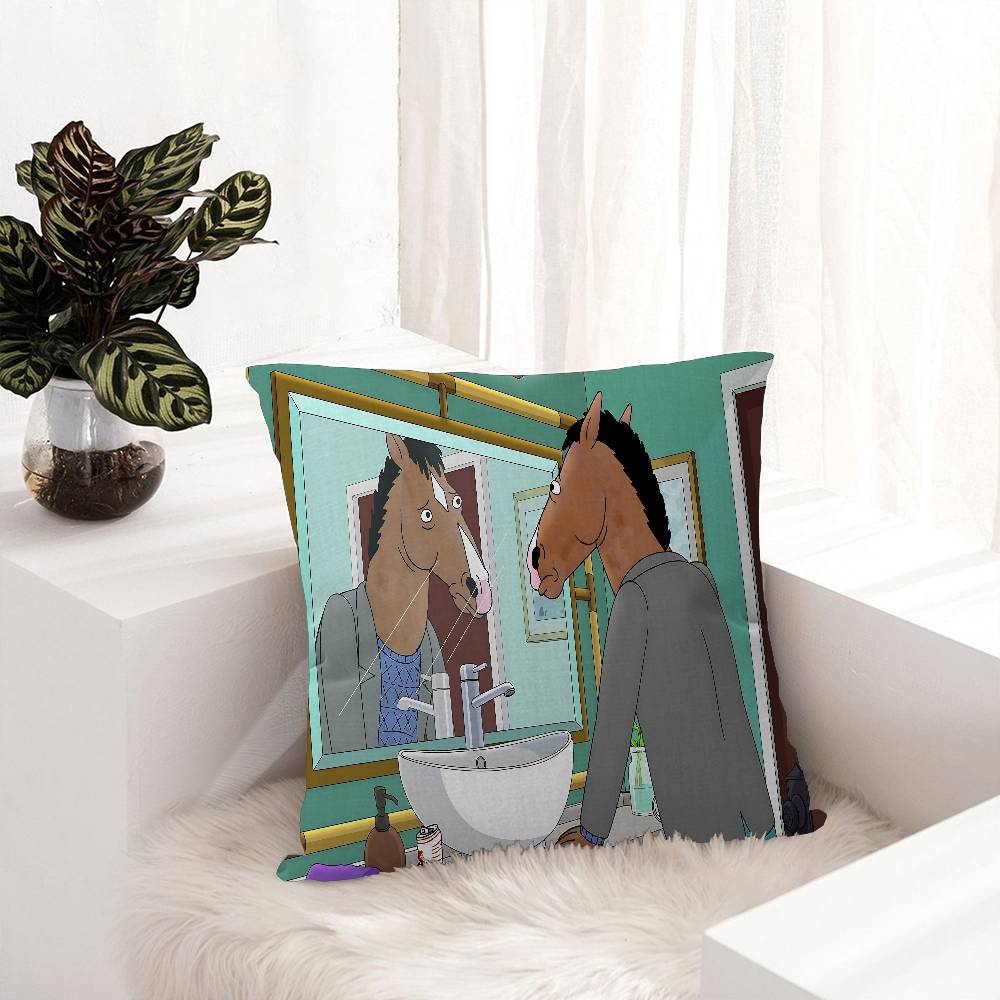 Cartoon B-BoJack H-Horseman Pillow Cover Design Cushion Cover Decor Holiday Decorati