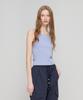 Cargo Bros For Woman Layered Ribbed Sleeveless (Blue)