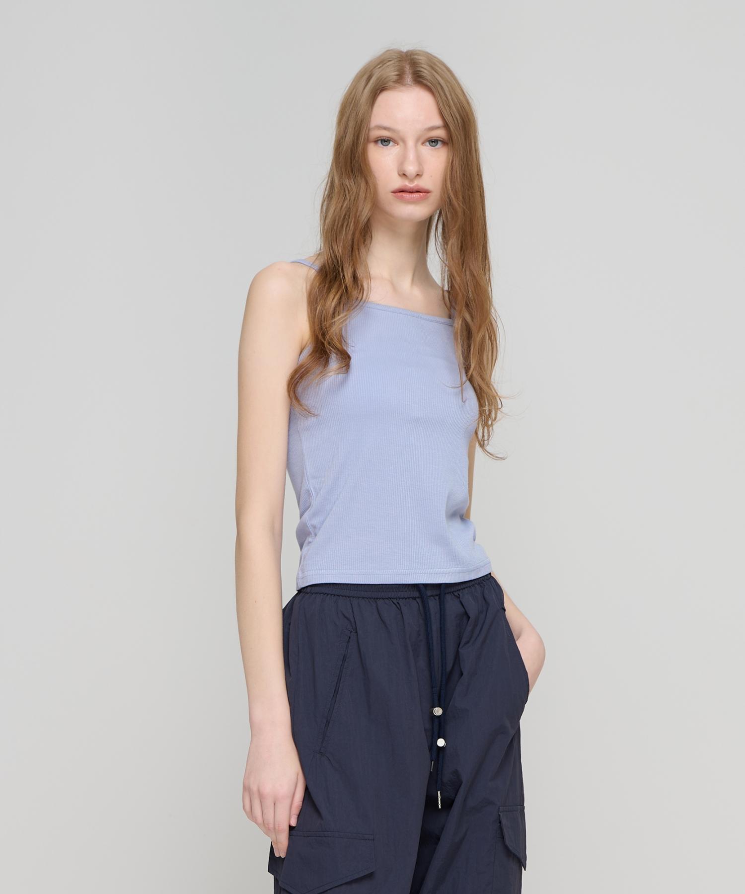 Cargo Bros For Woman Layered Ribbed Sleeveless (Blue) Free