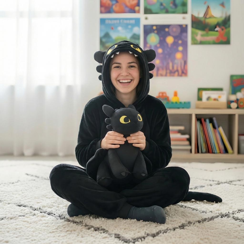 Pigiama Onesie Kigurumi Costume Travestimento Sdentato XXL: 185 - 195Cm