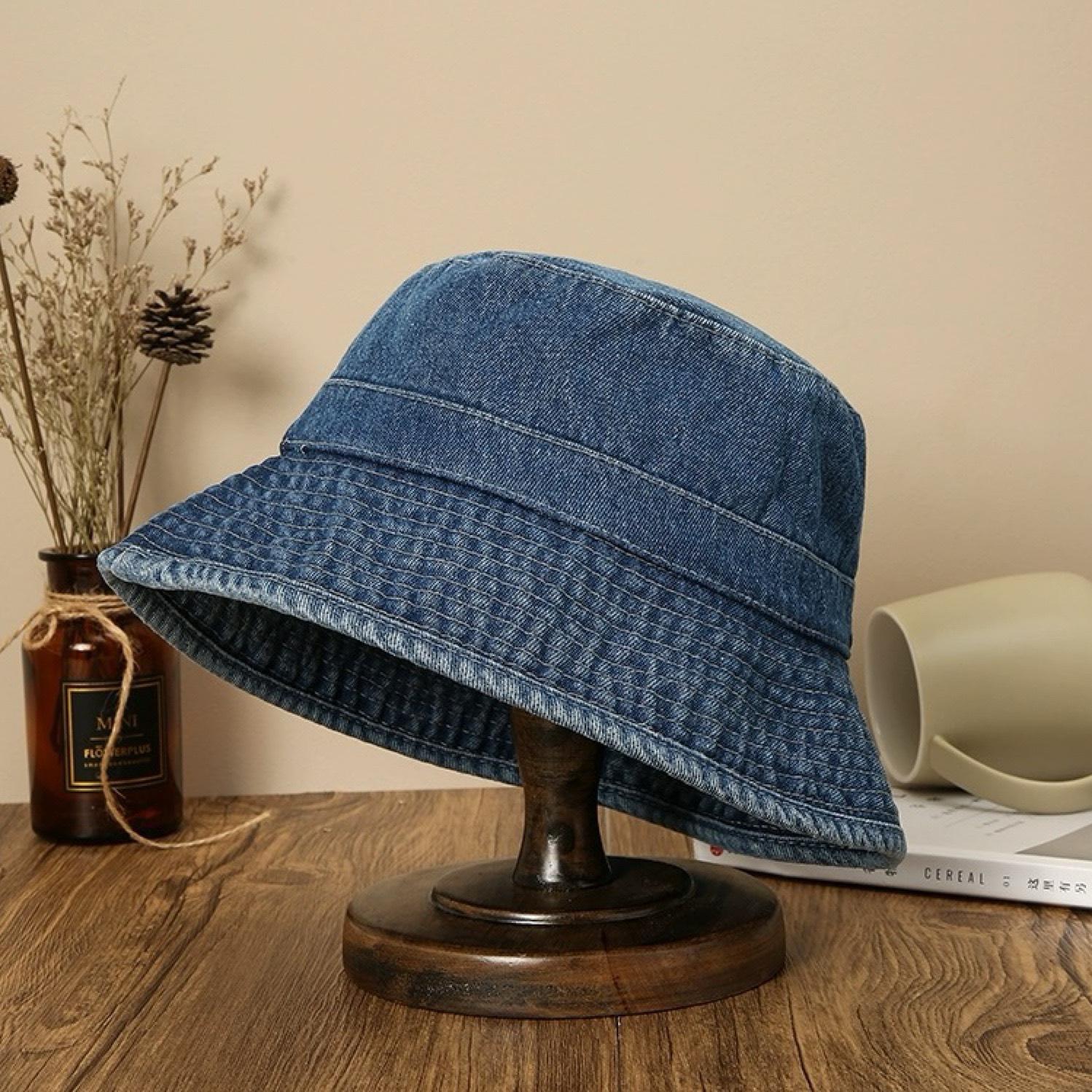 

Панама Рыбака Весенне-осенняя Защита от Солнца Универсальная Ретро Джинсовая Выстиранная Лицо Панама-Ведро для Ученика Начальной Школы M（56-58cm）