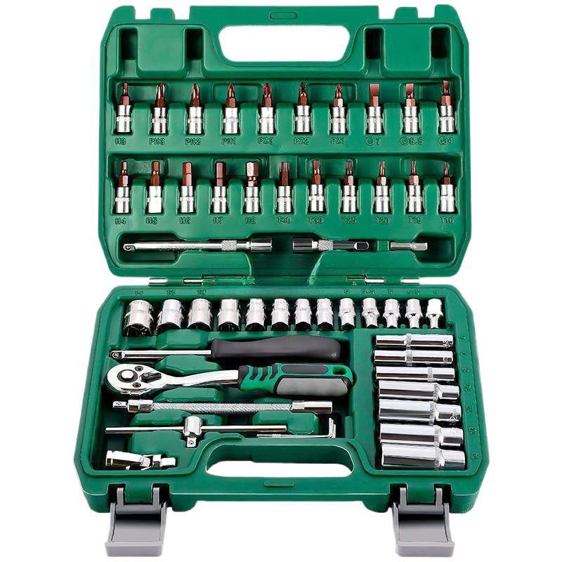 Car Repair Tool Set with Ratchet Wrench and Socket Tools