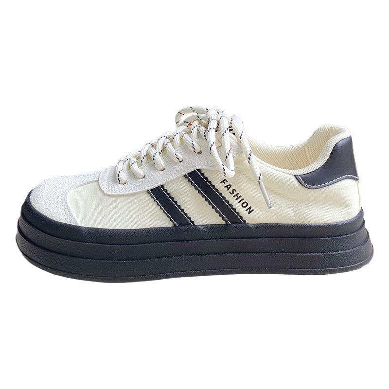 Autumn Mango Head Student Canvas Shoes Women's Retro Versatile Platform Big Head Board Shoes Niche Casual Shoes