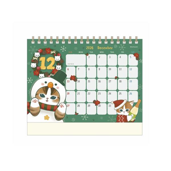 Mofusand 2026 Schreibtischkalender ( Inklusive Mini-Aufkleber ) Japan NEU
