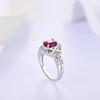 Bolaijewelry Gorgeous Design Natural Filled Ruby Silver Ring Precious Gemstone Exquisite Jewelry for Women