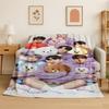 Kpop BBTS Fashion Group Star Flannel Blanket Soft Warm Throw Blanket for Bedroom Living Room Bed Travel Camping Picnic Gift