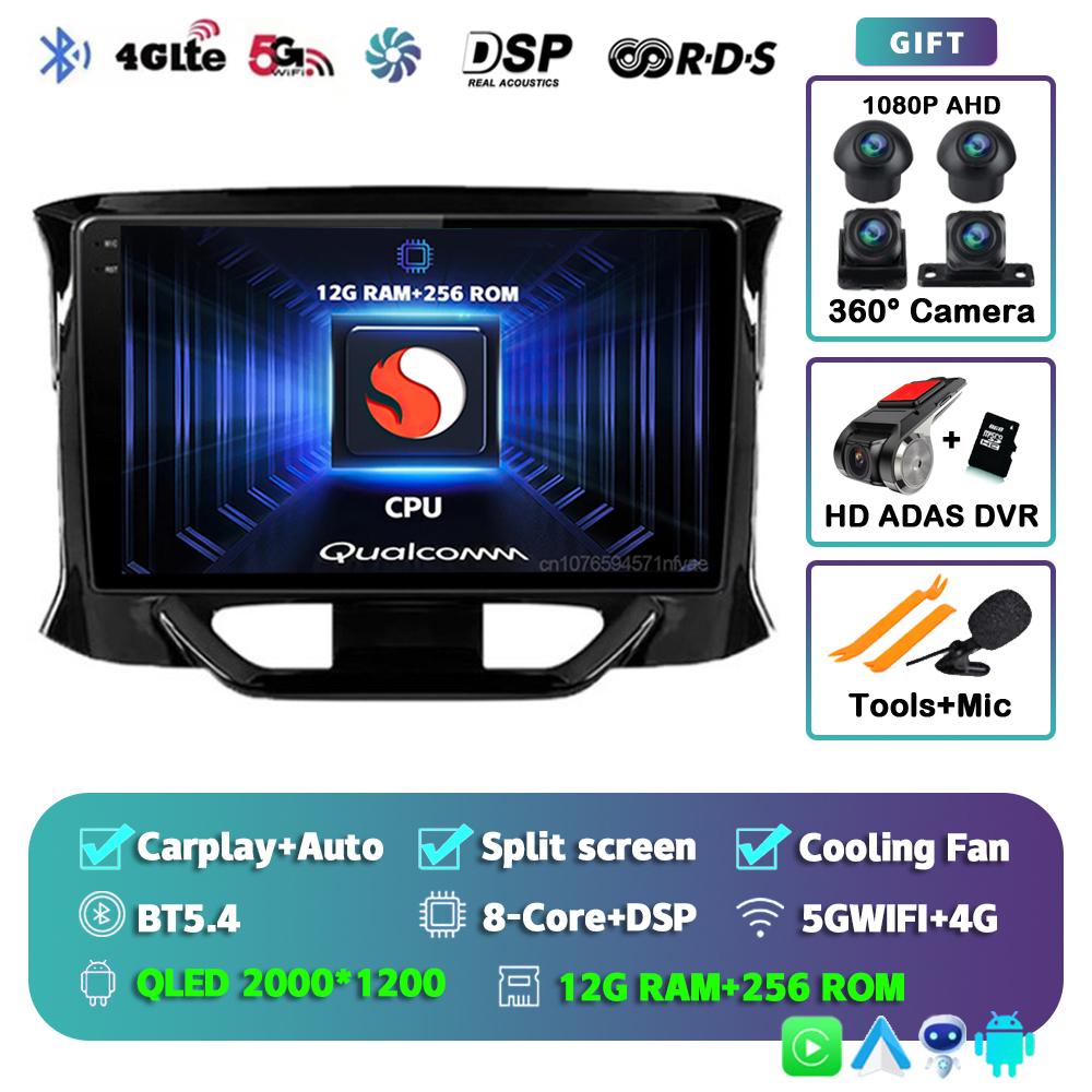 Android 14 Car Radio For LADA X-RAY 2015 - 2019 Player Multimedia GPS Navigation Stereo CarPlay Auto Video 360 Camera Head Unit