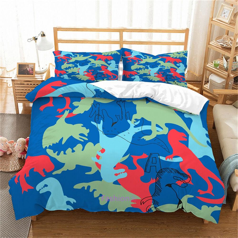 Dinosaur Single/Double/Queen/King Bed Quilt/Doona/Duvet Cover Set Pillowcase