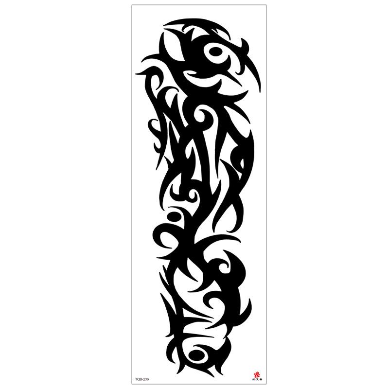New Waterproof Full Arm Tattoo Stickers – Large Floral & Lion Design, Cross-Style, Hot Selling