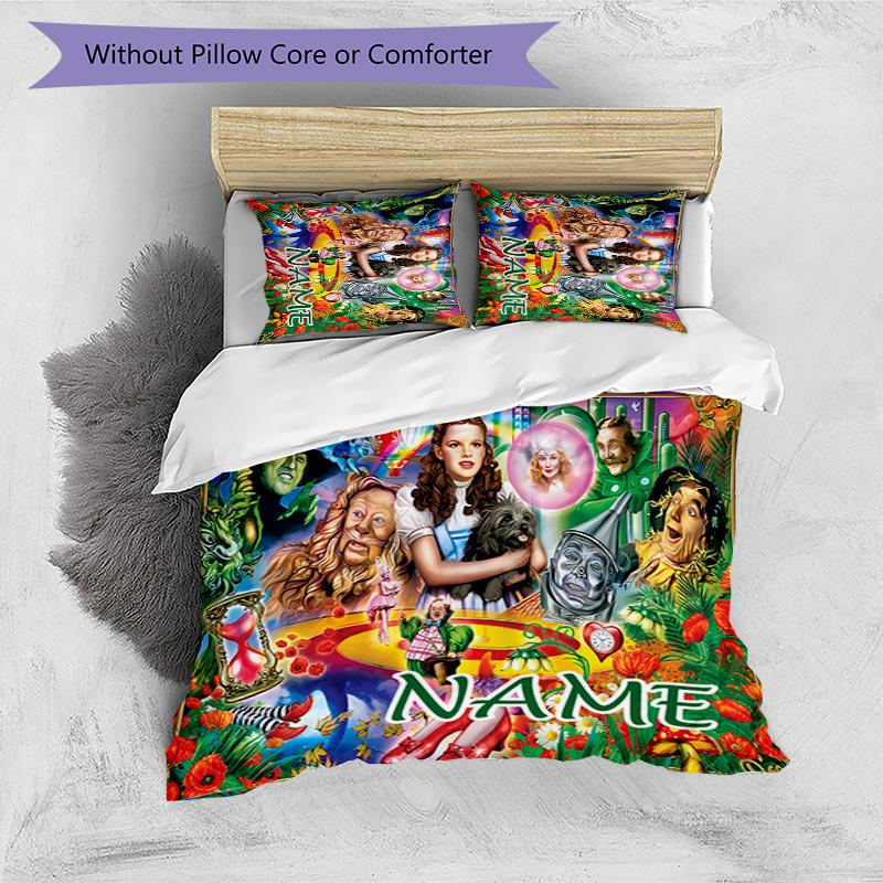3pcs The Wizard of Oz4 Cover Set - Personalized Name, HD Printed Bedding with 1 Cover and 2 Pillowcases - Perfect for Home Decor, Easy Care