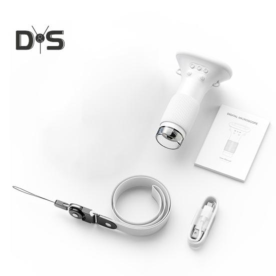 Kids Digital Microscope 1000X Mini Portable Pocket Microscope Camera with 2-Inch IPS Screen Built-in 8 LEDs Educational Science Experiment Magnifying