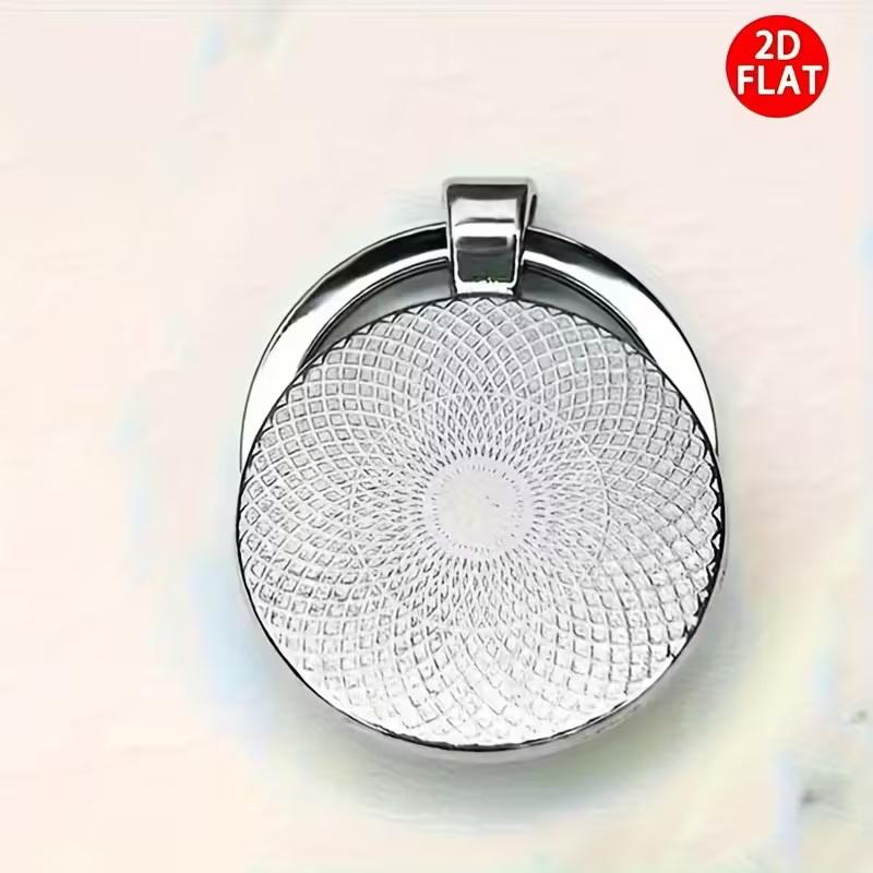 Fashion New 2D Yin Yang Koi Round Glass Lucky Pendant, Fashion Bag And Car Key Decoration, Holiday Gift