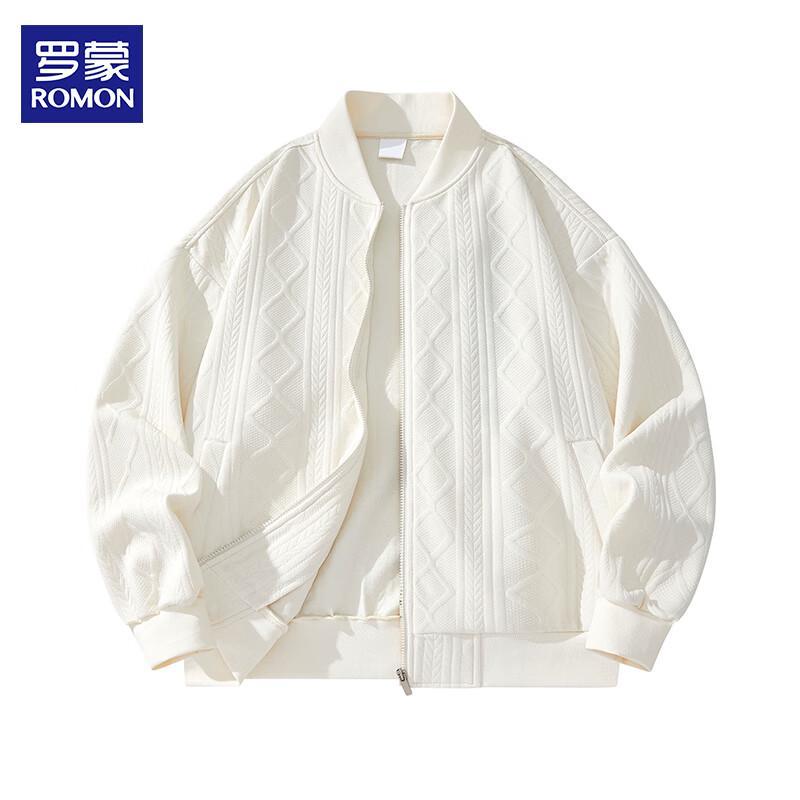 

ROMON Men s Fall Jacquard Baseball Jacket M