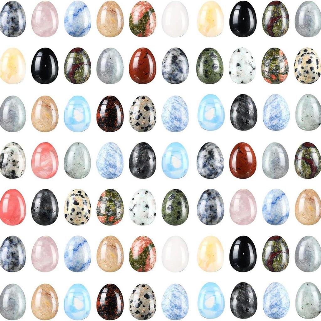 Easter Gemstone Crystal Eggs 2cm - Natural Small Bird Eggs for Display or Play
