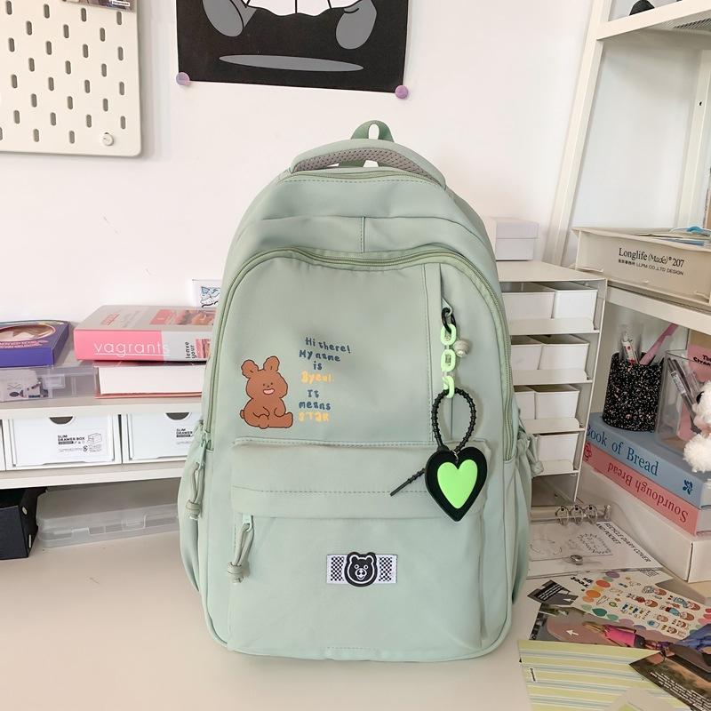 

Милый девчачий рюкзак свежий и универсальный для выхода повседневный рюкзак большой вместимости кампус ученик средней школы школьная сумка женская зелёный