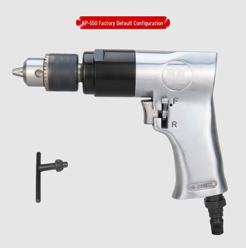 Gaobao 13mm Pneumatic Drill, Gun-Type Air Drill with Speed Control, 10mm Mixer & Hole Opener Tool.
