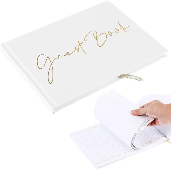 Operitacx Wedding Guest Book, Guest Book for Wedding Receptions, Baby Shower and Special Events, Wedding Books for Guests (B)