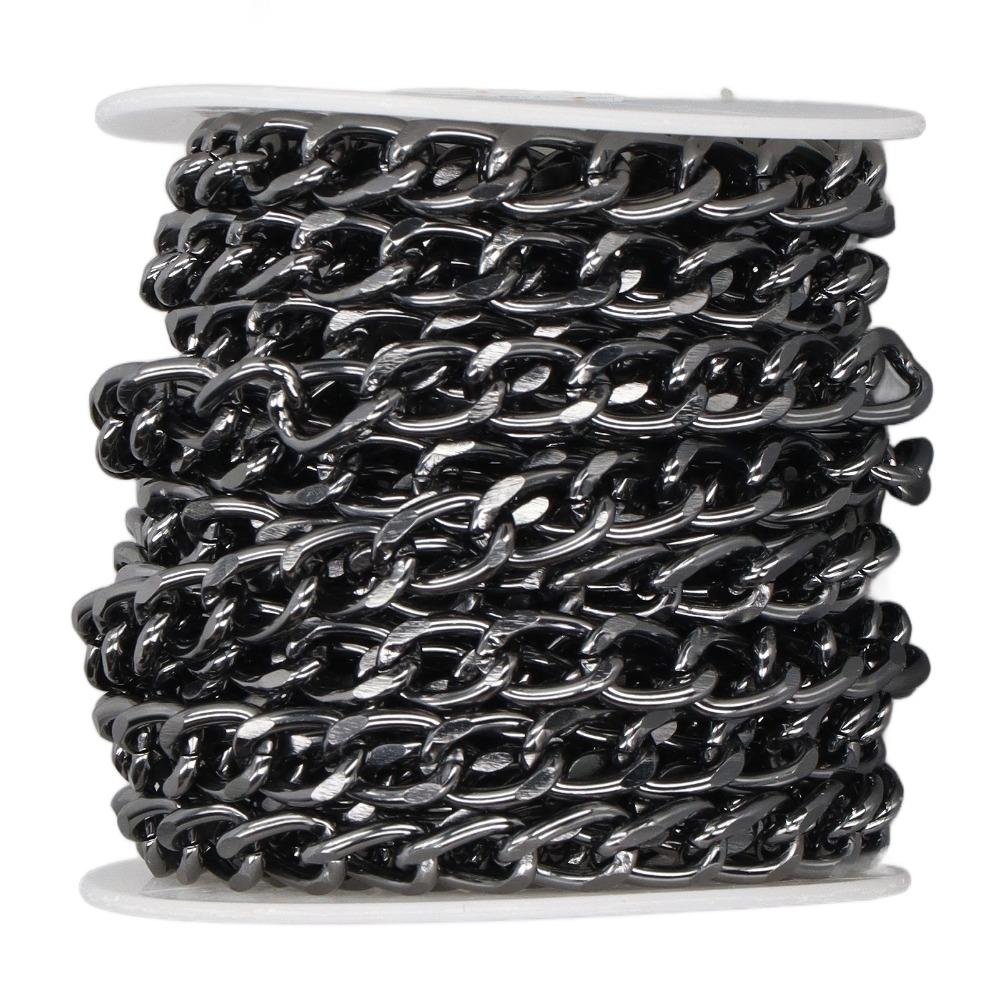 Twisted Chain Curb Chain Black Plated Chain Spool Jewelry Tools Chain Roll  DIY Crafts