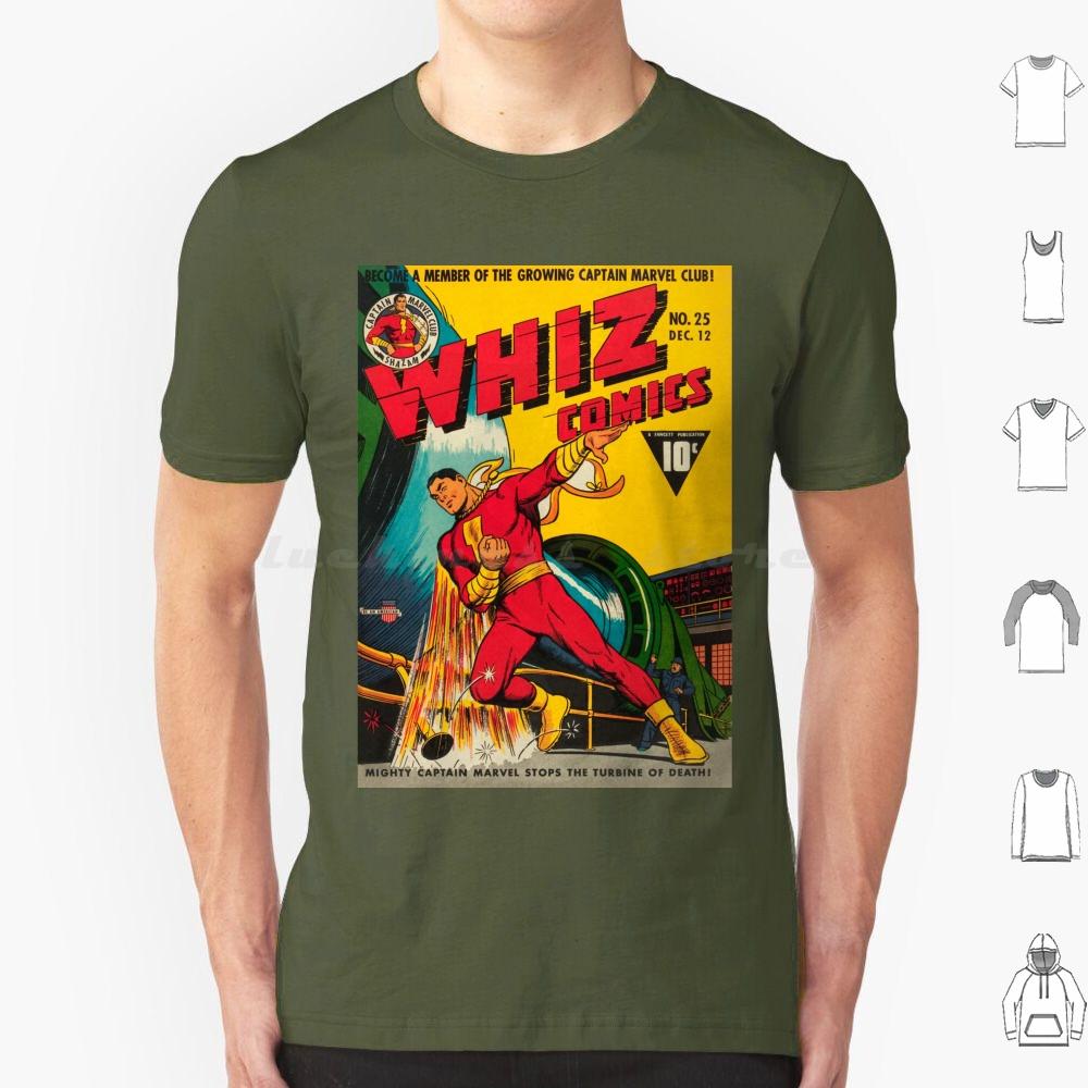 Whiz Comics 25 T Shirt 6xl Cotton Cool Tee Shazam Captain Golden Age Comics Superhero Retro 1940s Vintage Classic Old Graphic