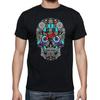 Symmetry Color of Skeleton Bicycle TShirt Summer Cotton ONeck Short Sleeve Mens T Shirt New S3XL
