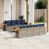 VidaXL Garden Lounge Set with Cushions 9 Pcs, Patio Sofas, Furniture Set, Outdoor Terrace Furniture, Grey 3226663