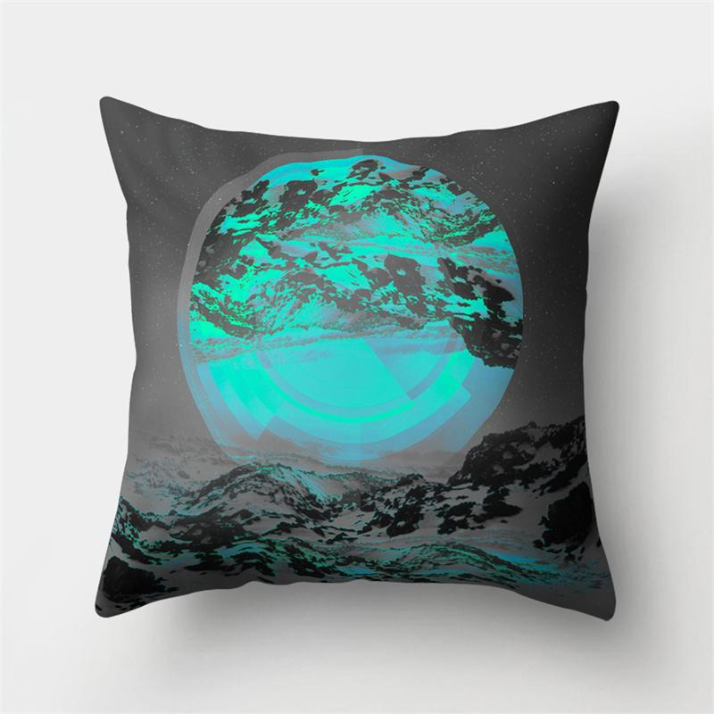 Moonlight Scenery Landscape Pattern Pillowcase Home Living Room Sofa Car Decoration Cushion Cover Pillowcase