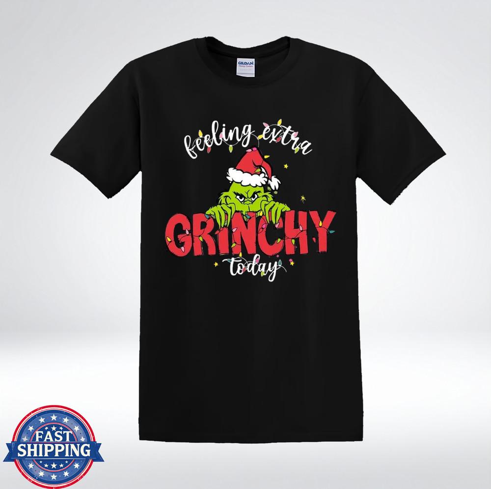Feeling Extra Grumpy Green Today Funny Christmas Grumpy Holiday T-Shirt 4XL