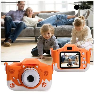 40MP HD Dual Lens Digital Kids Orange Fox Camera, Małe Aparaty Selfie Zabawki, Prezenty Urodzinowe Na Boże Narodzenie Dla Chłopców I Dziewcząt W Wieku 6-12 Lat
