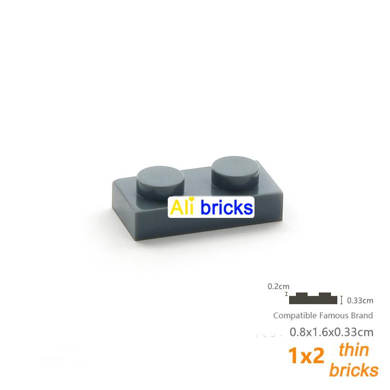 60pcs/lot 3023 DIY Blocks Building Bricks Thin 1X2 Educational Assemblage Construction Toys for Children Compatible With Brand