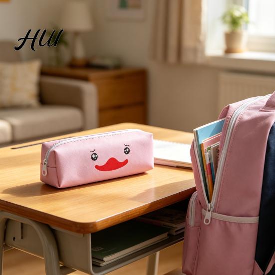 Lightweight Kids Pen Bag Cute Animal Pencil Case, Cartoon for Students, Anti-stain Holder Large Capacity Stationery Organizer School, Cylinder Zipper