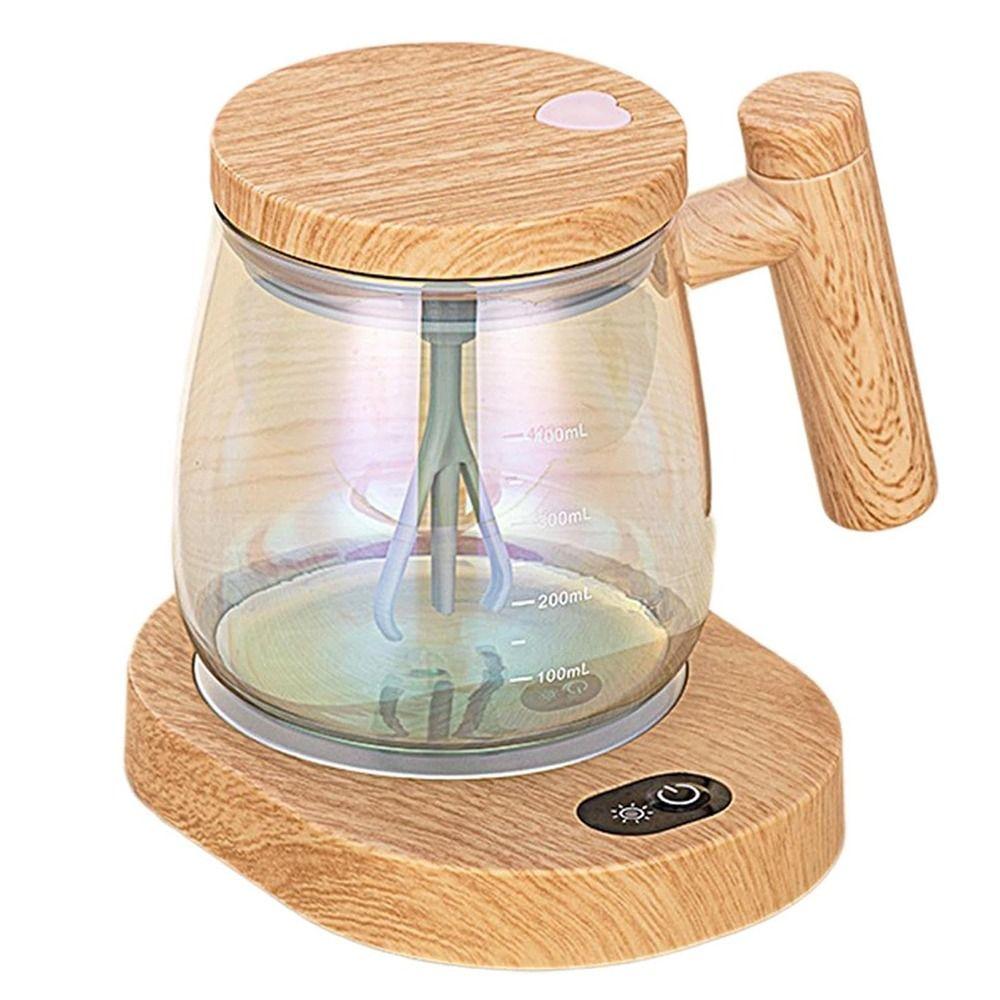 

Waterproof Glass Electric High Speed Mixing Cup Rotating Blender Mug Office Colorful-With Cup Warmer