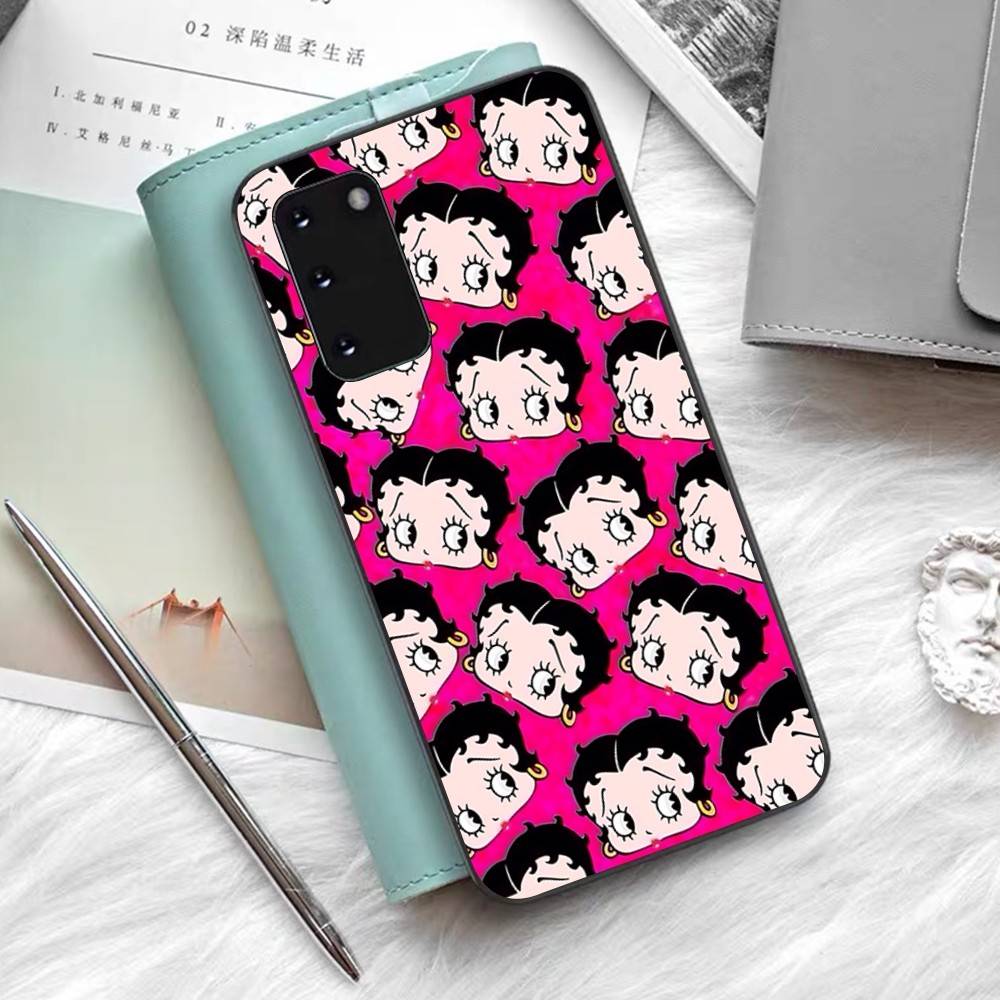 Cartoon B-Betty B-Boop Phone Case For Samsung S 24 Fe 25 Ultra Plus 20 Lite 21 30 22 23 24 22 Ultra 5G Fundas