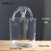 Elegante geometrische Handtaschenvase – schickes längliches Glasdekor für hydroponische und traditionelle Arrangements