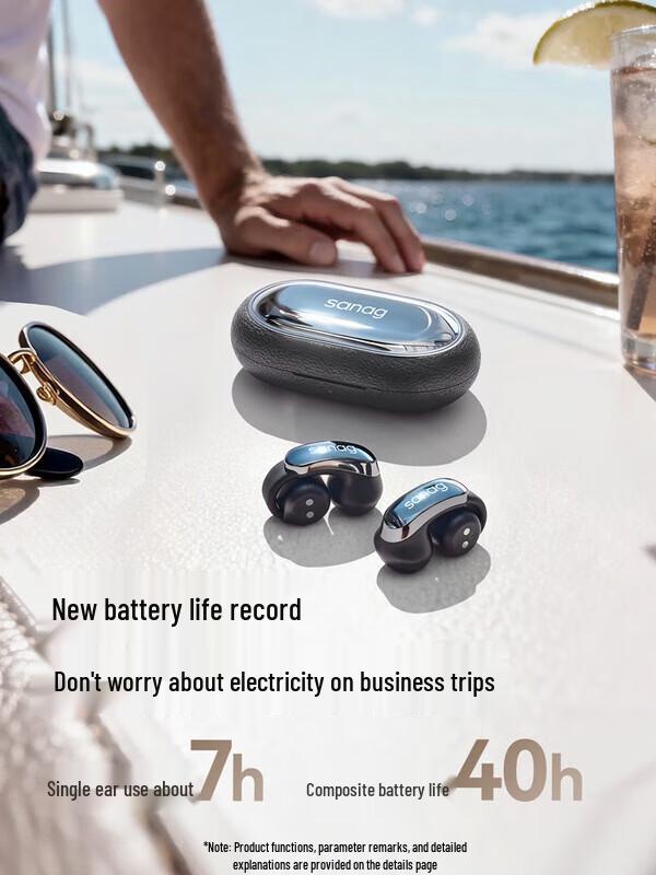 SANAG S9S AI Air-Bone Conduction Ear-Clip Bluetooth Headphones