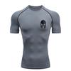 Spartan Helmet Pattern 2026 Men's Sports T-shirt Training Fitness Compression Short Sleeve Rashguard for Men