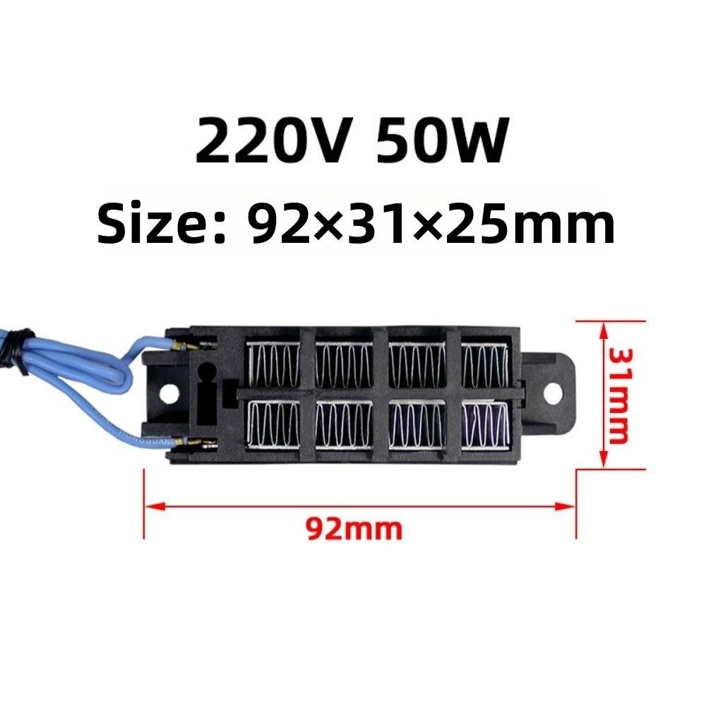 New 92*31mm 220V 50W Incubator Heater 10 Styles Black 70W24V Conductive Bracket Ceramic Air Heater