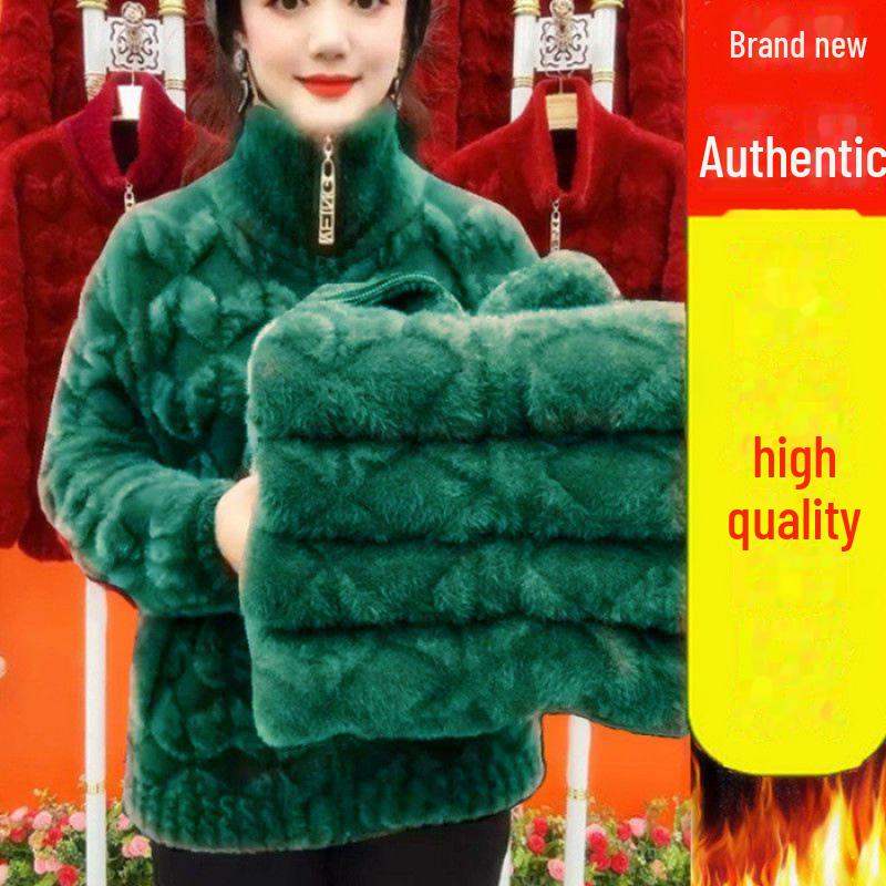 

Женская куртка из искусственного норкового флиса осень/зима — теплая и уютная верхняя одежда для людей среднего и пожилого возраста 4XL