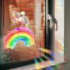 Oil Painting Irregular Rainbow Unicorn Glass Door and Window Beautification Decoration Static Window Stickers