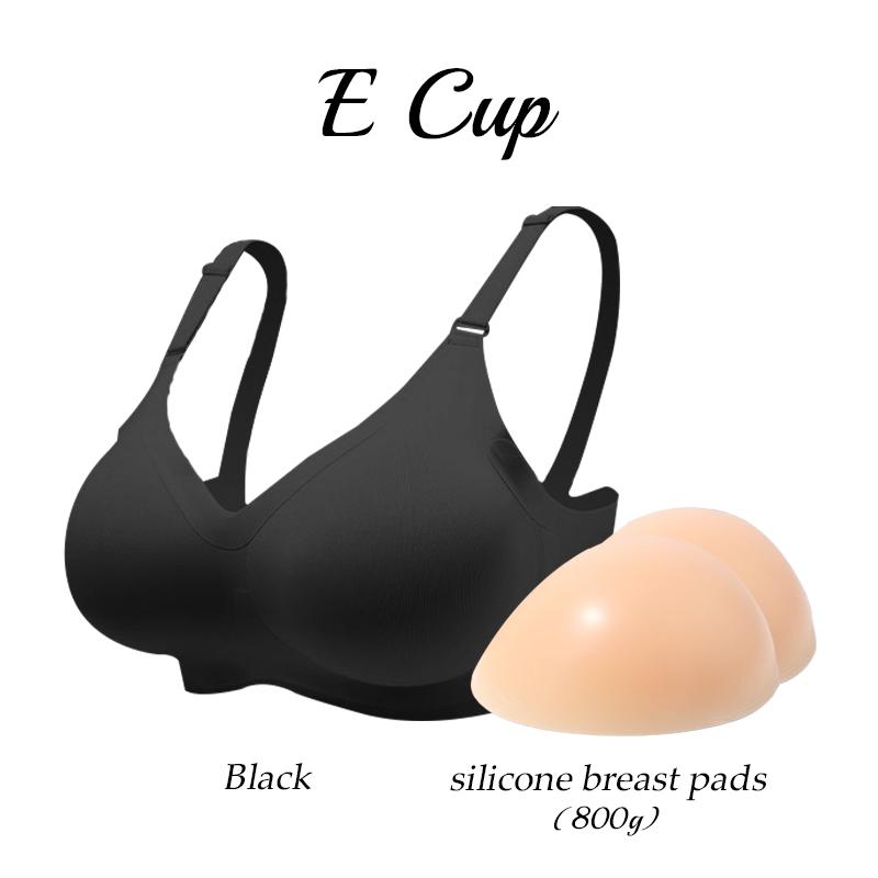 Sutien cu Proteză de Sân din Silicon Detașabilă 2 în 1 Drag Queen Crossdresser Sexy Piept Plat Cupă Mai Mare B/C/D/E Cosplay Bărbați Convergență Piept