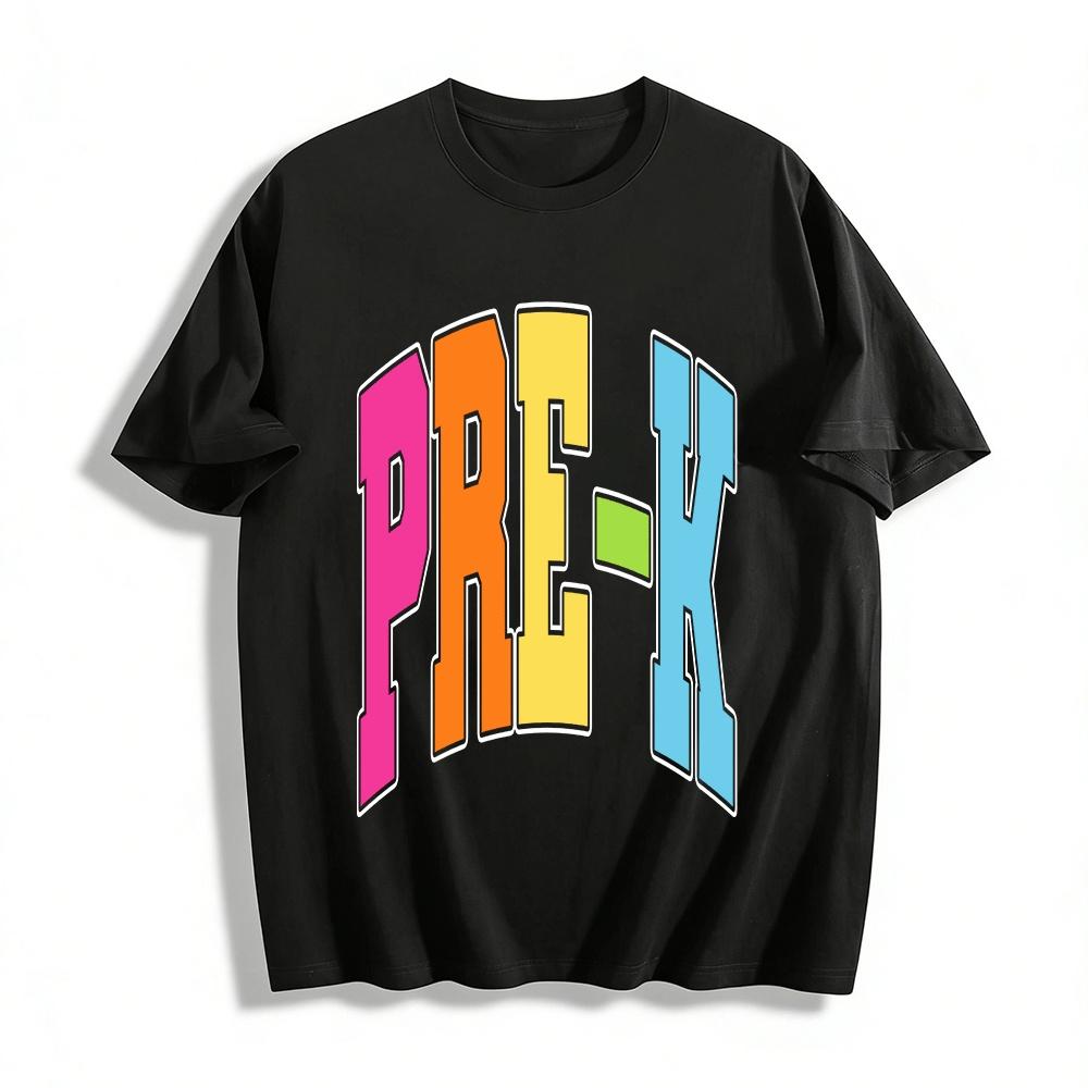 

Pre-K Printed Casual Tshirt For Toddlers Preschool Commemorative Top Pure cotton T-shirt XXS