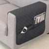 Double Pocket Sofa Side Cover Water Repellent Sofa Armrest Slipcover Solid Color Dust-proof Chair Armrest Storage Bag for Home