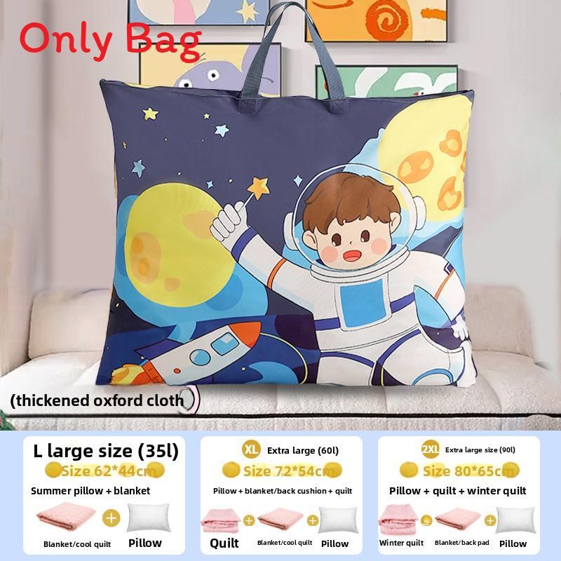 Toddler Cartoon Quilt Storage Bag With Waterproof Oxford Fabric For Bedroom And Travel Use