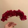 Women Hair Stick Artificial Flower Decor Hairpin Buns Half-Combed Hairstyles Chinese Hairpin Headgear Hanfu Hair Accessories